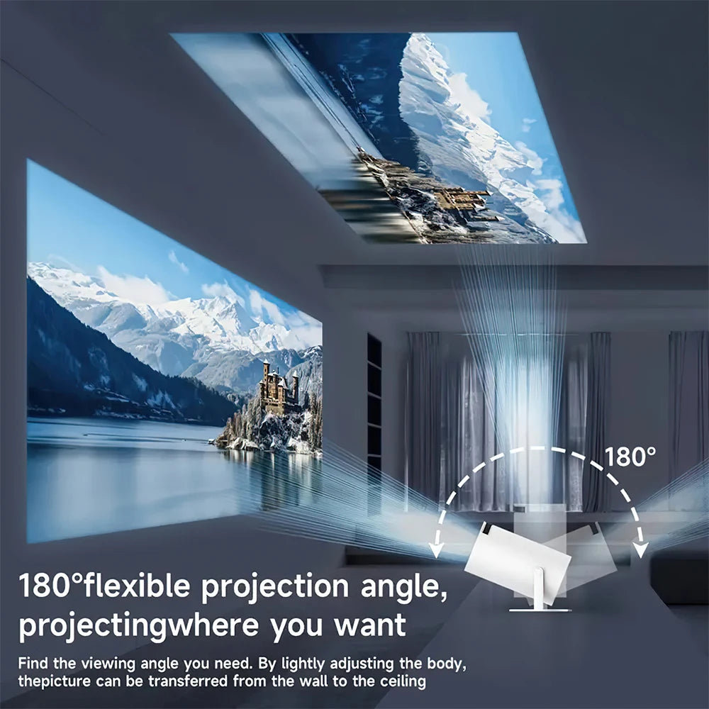 1080P Projector with Speaker Portable Mini Wireless Projetor For Android 11 Dual 200 ANSI Projector Home Movies Cinema Outdoor