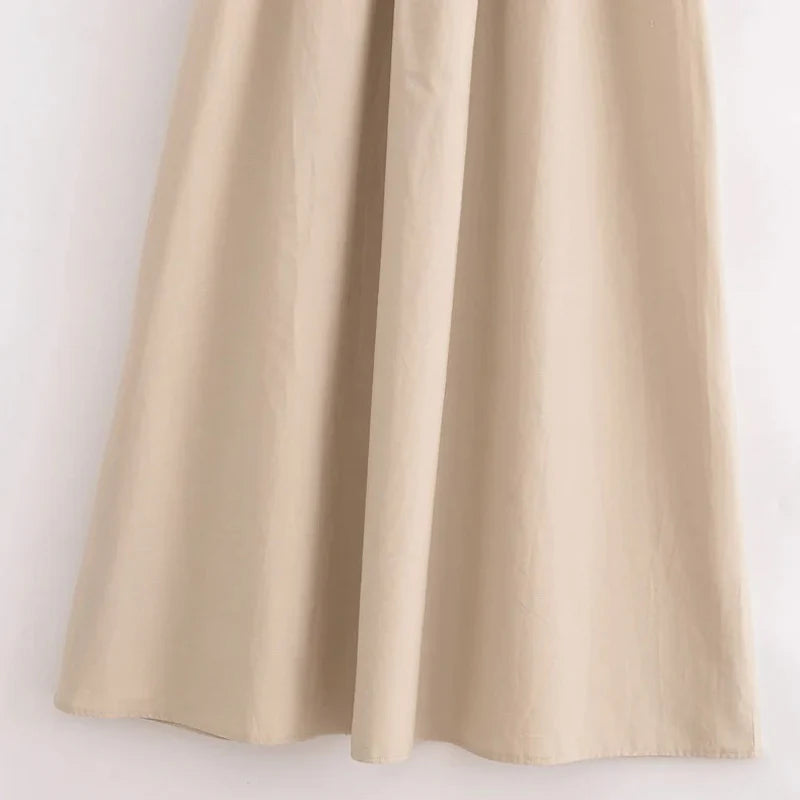 HXAO Khaki Elegant Long Dresses 2025 Women's Spring Sleeveless Black Dresses Fashion Casual Party Y2k Dress Vestidos For Female